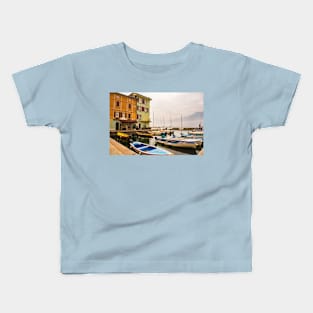 Castelletto Waterfront on Lake Garda in Italy Kids T-Shirt